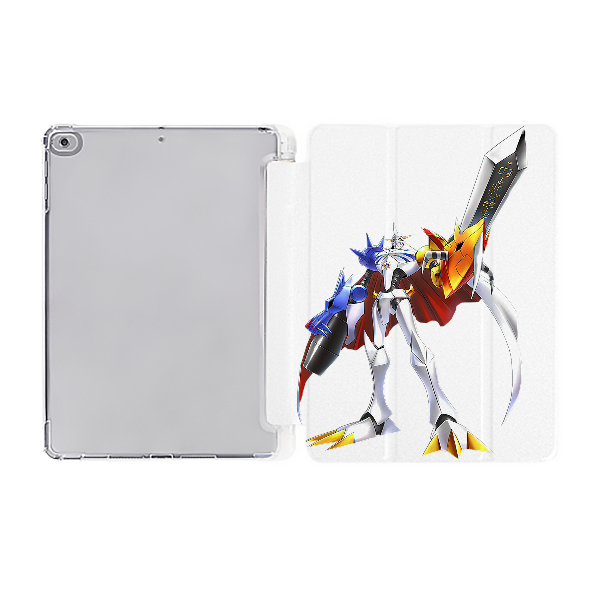 （画像用） Digimon デジタルモンスター/デジモン IPad ケース ペン収納付き 三つ折りスタンド PUレザー×シリコン 対応機種9.5/10.5/10.9インチ
